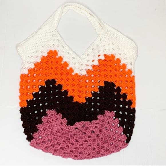 Tina Likes What Handbags - Handmade Crochet Yarn Bucket Bag New